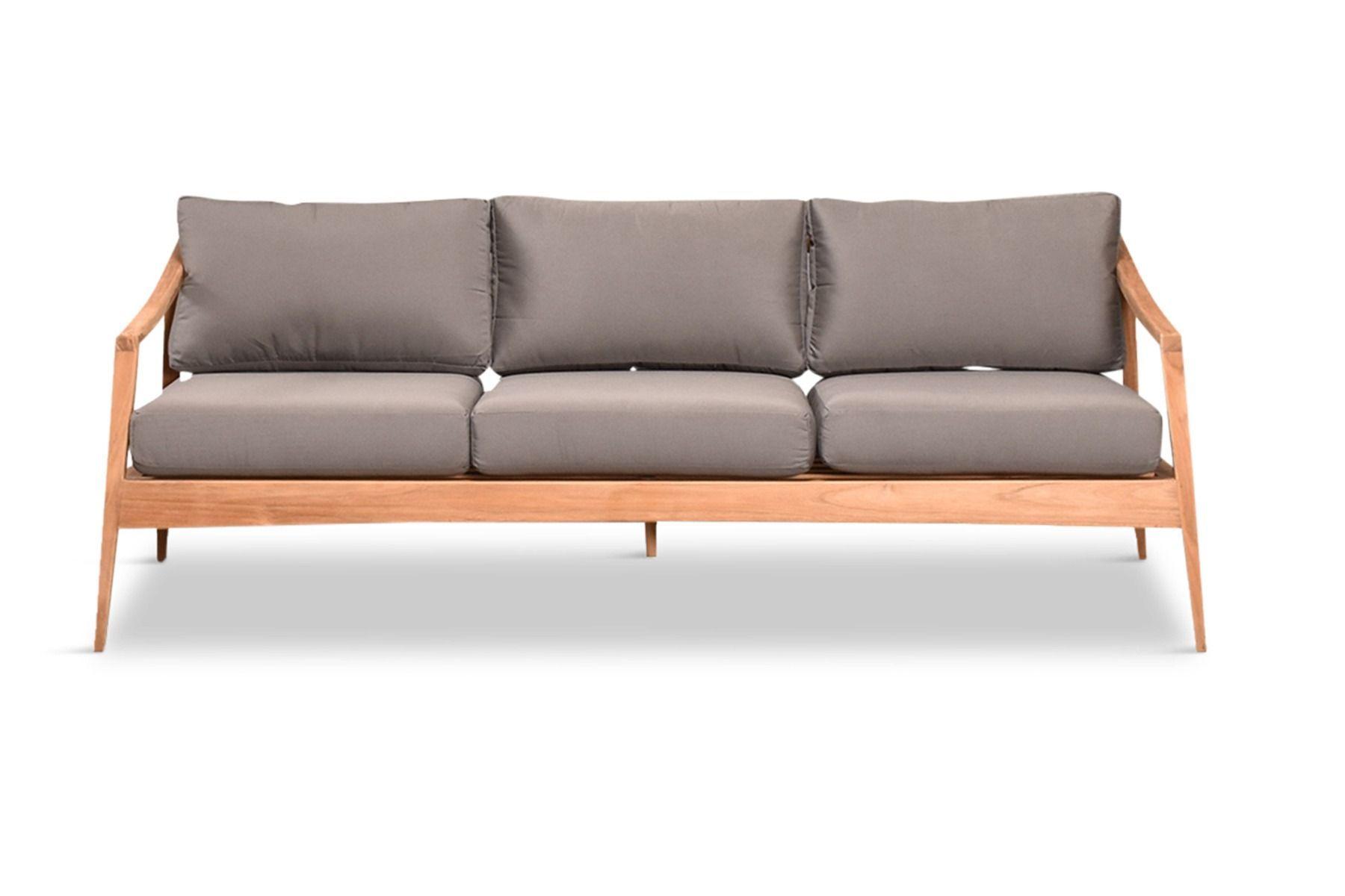 Tango Teak Sofa - Canvas Charcoal