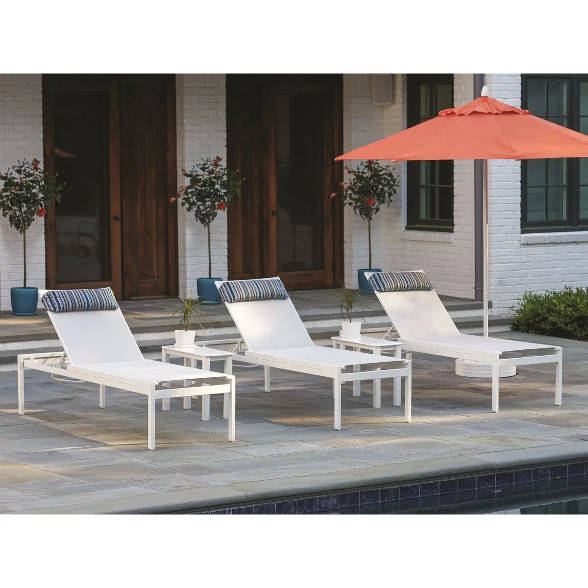 Telescope Casual 10" x 27" Rectangular MGP/Aluminum Chaise Table (Set of 2)-6