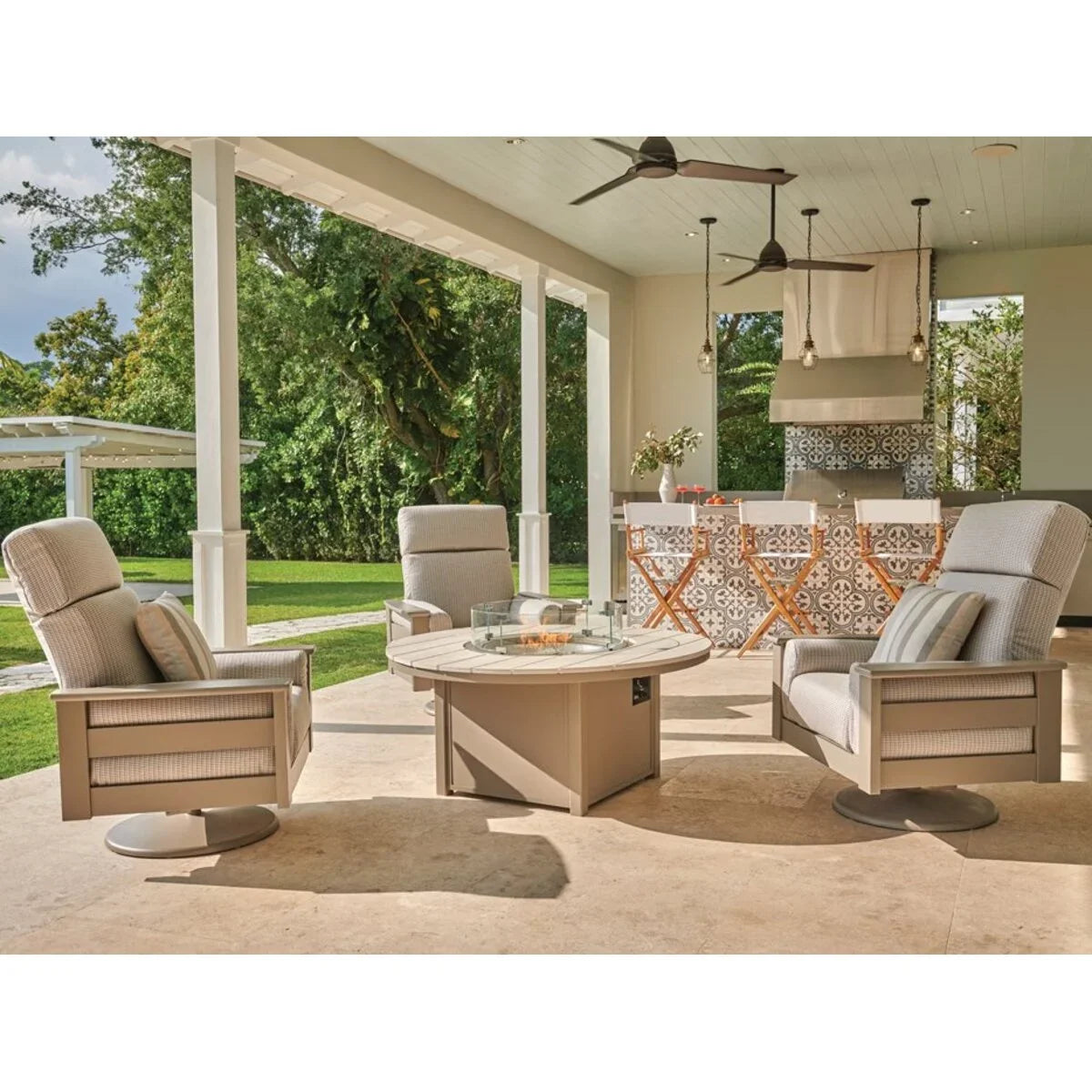 Telescope Casual 54" Round Origins Top Fire Table-3