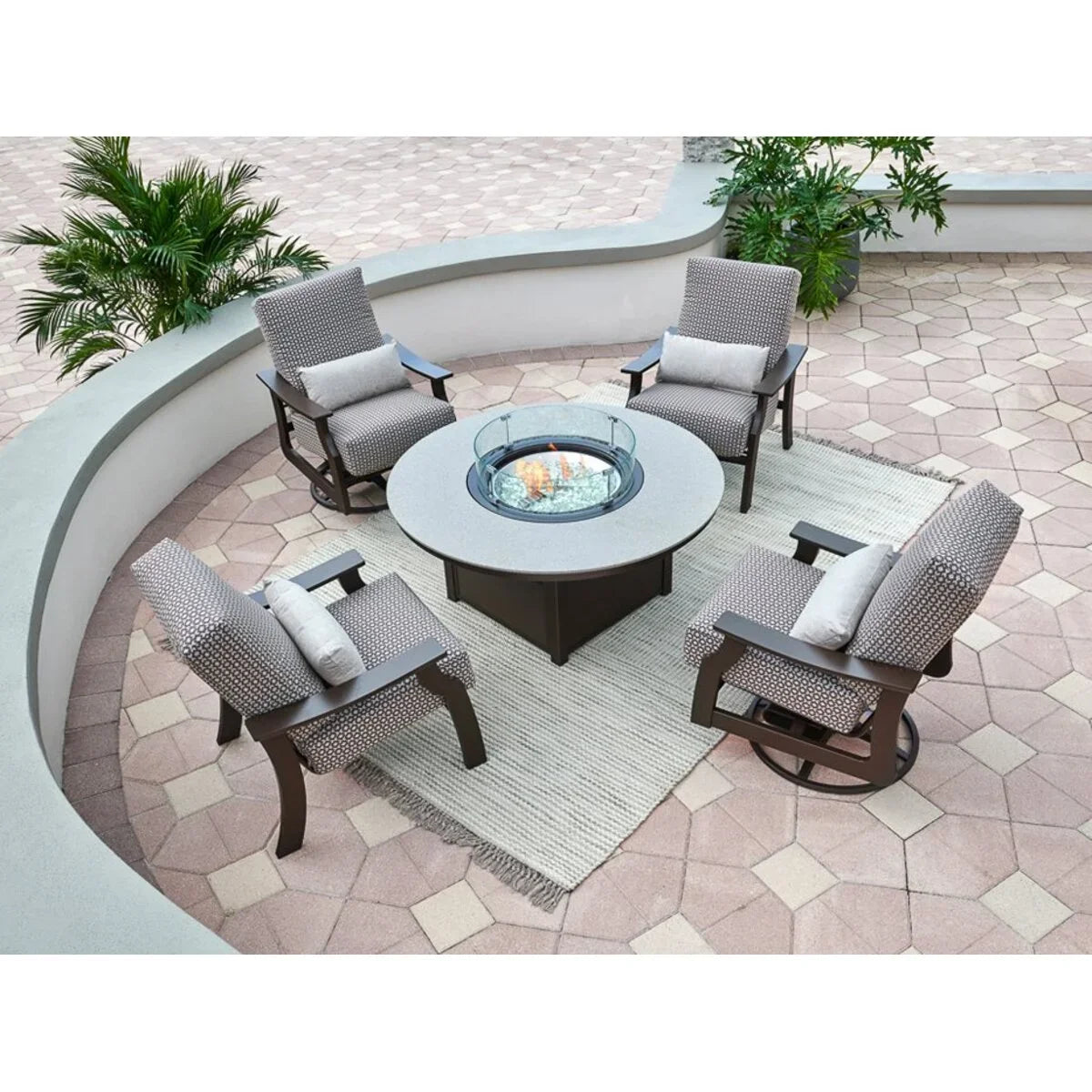 Telescope Casual 54" Round Origins Top Fire Table-5