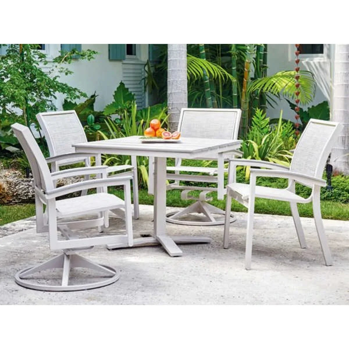 Telescope Casual Bazza MGP/Aluminum Sling Swivel Rocker Dining Chair (Set of 2)-2