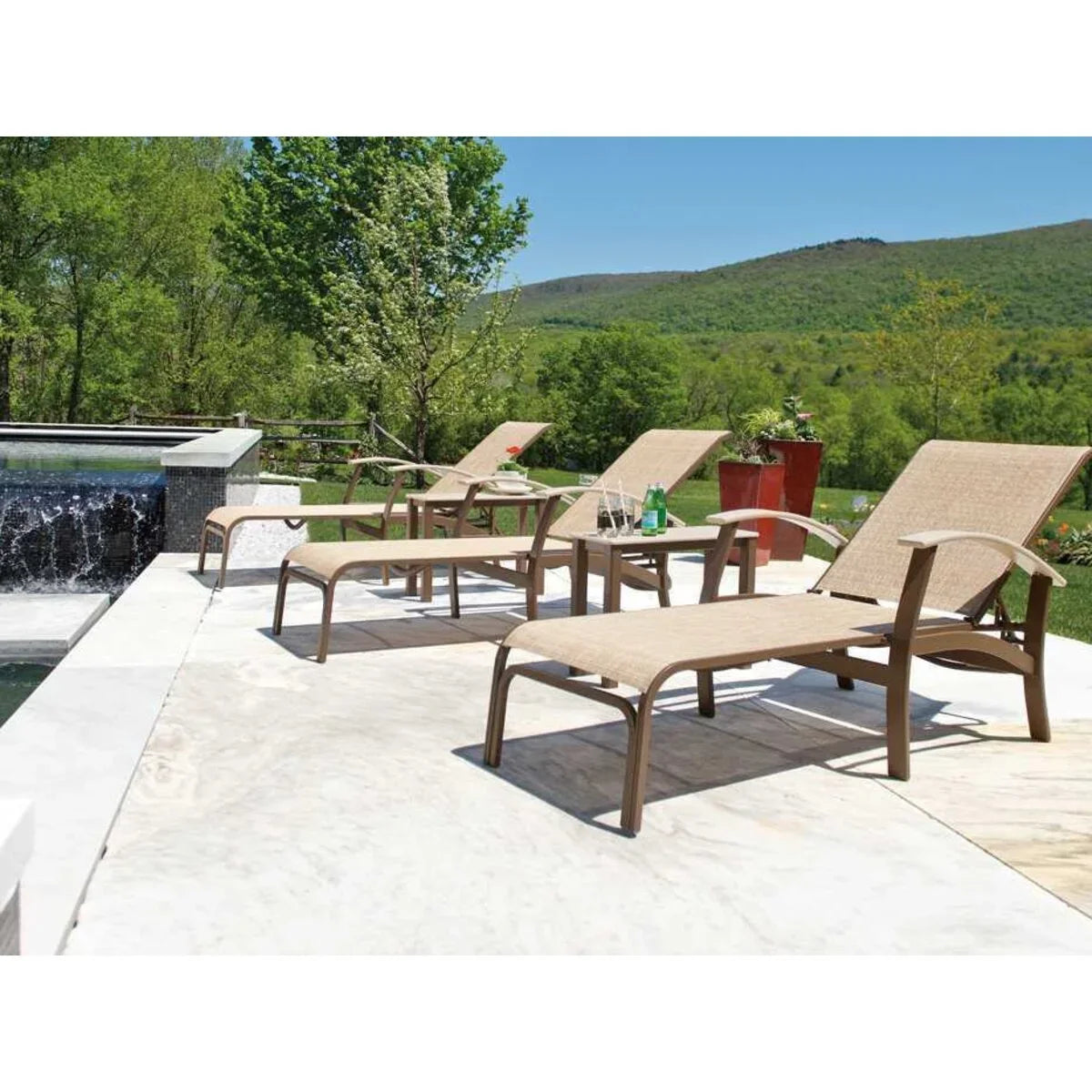 Telescope Casual Belle Isle MGP/Aluminum Sling 4-Position Chaise Lounge-6