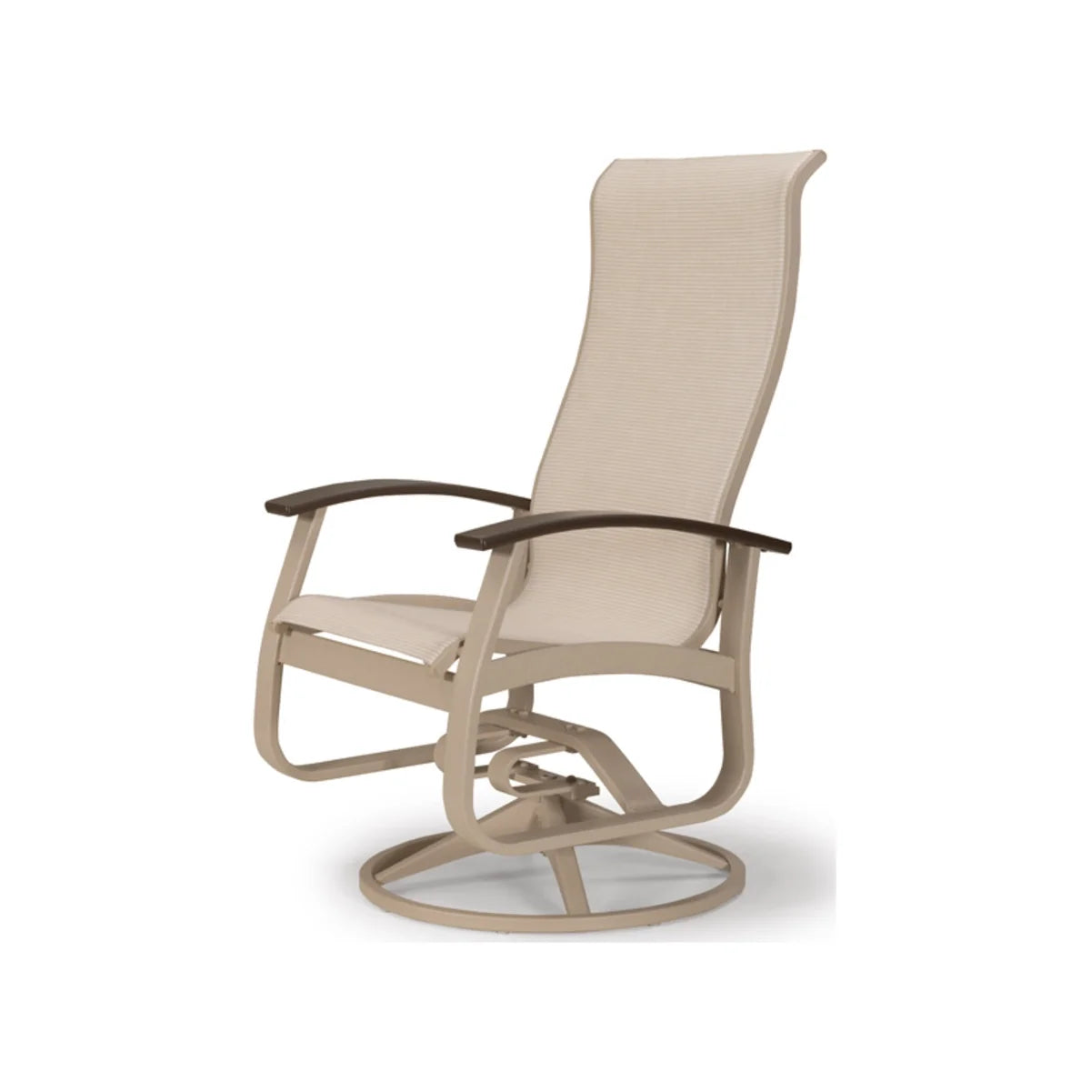 Telescope Casual Belle Isle MGP/Aluminum Sling Supreme High Back Swivel Rocker Dining Chair (Set of 2)-2
