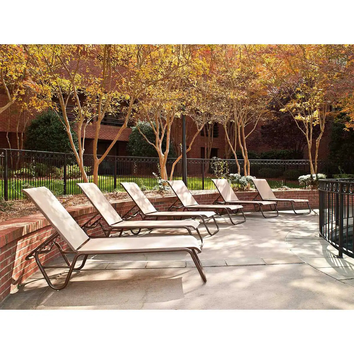 Telescope Casual Gardenella Sling Four-Position Lay-Flat Stacking Armless Chaise Lounge (Set of 4)-4