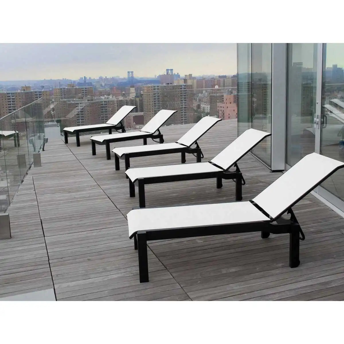 Telescope Casual Leeward MGP Sling Stacking Chaise Lounge with Wheels-4