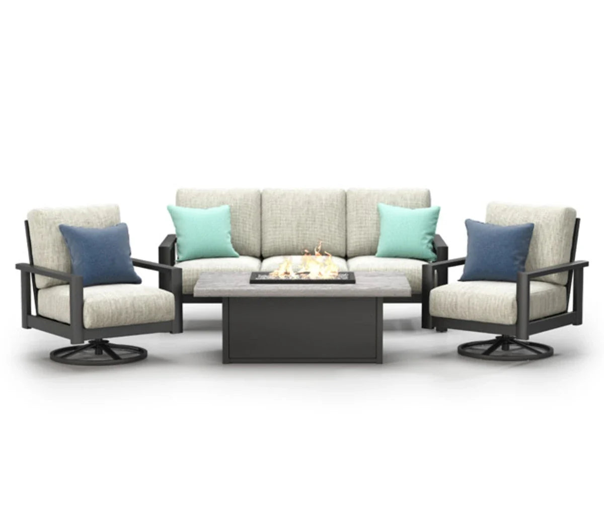 Timber 32" x 52" Rectangular Lounge Fire Table 893252XTMTT
