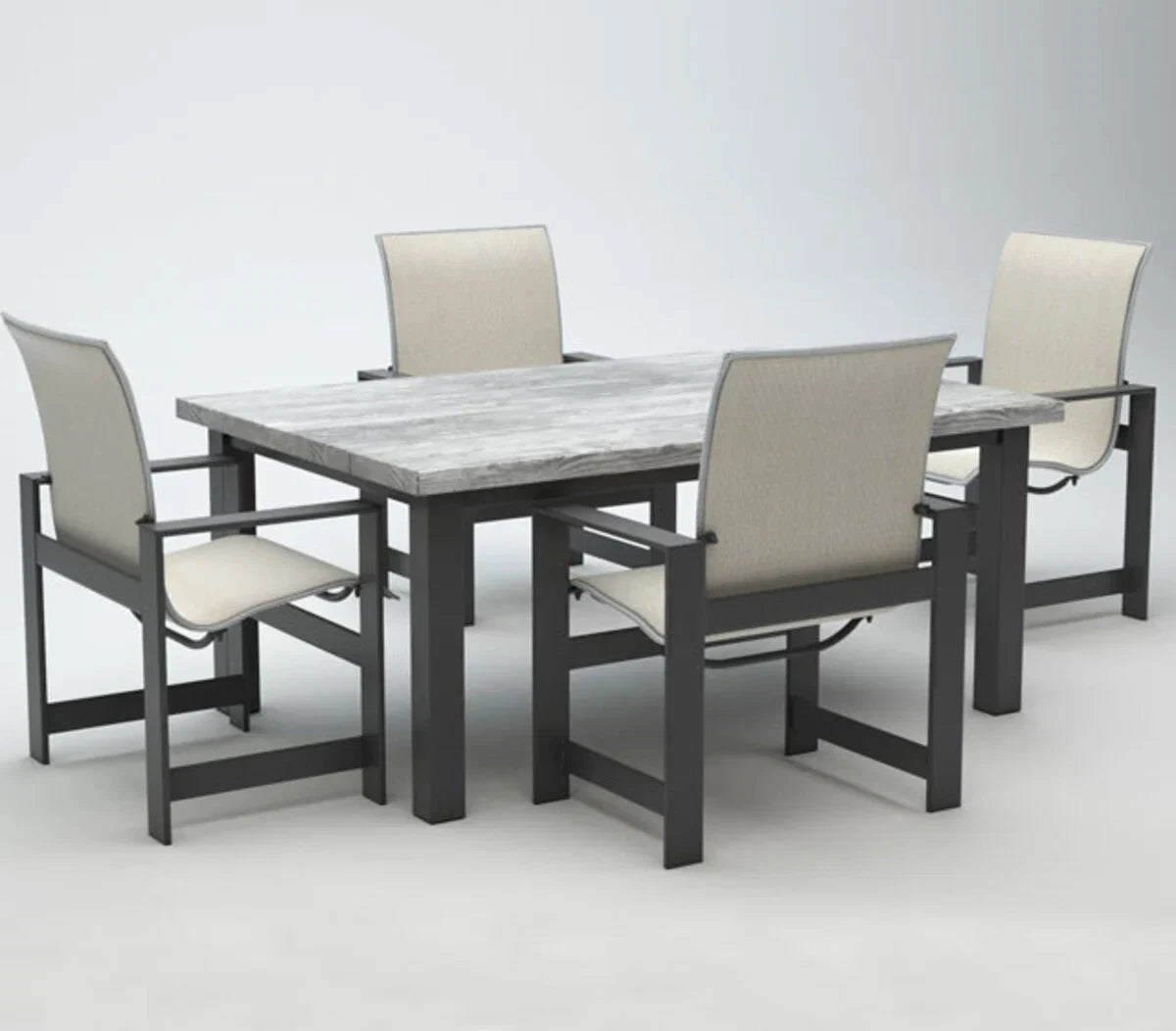 Timber 48" Square Balcony Table 2548SBTM by Homecrest (Optional Umbrella Hole)