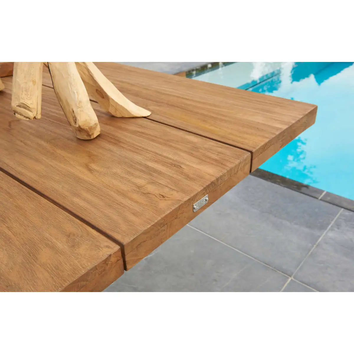 Timor 90x40-inch Teak Top Dining Table