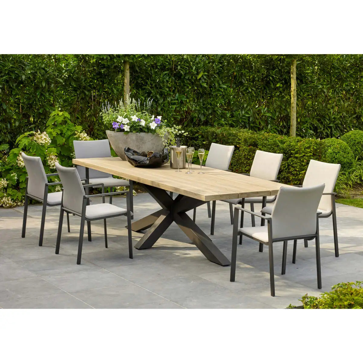 Timor 90x40-inch Teak Top Dining Table