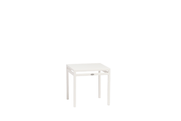Toscana Side Table with Wheels - White