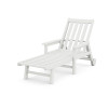 Vineyard Chaise with Arms and Wheels