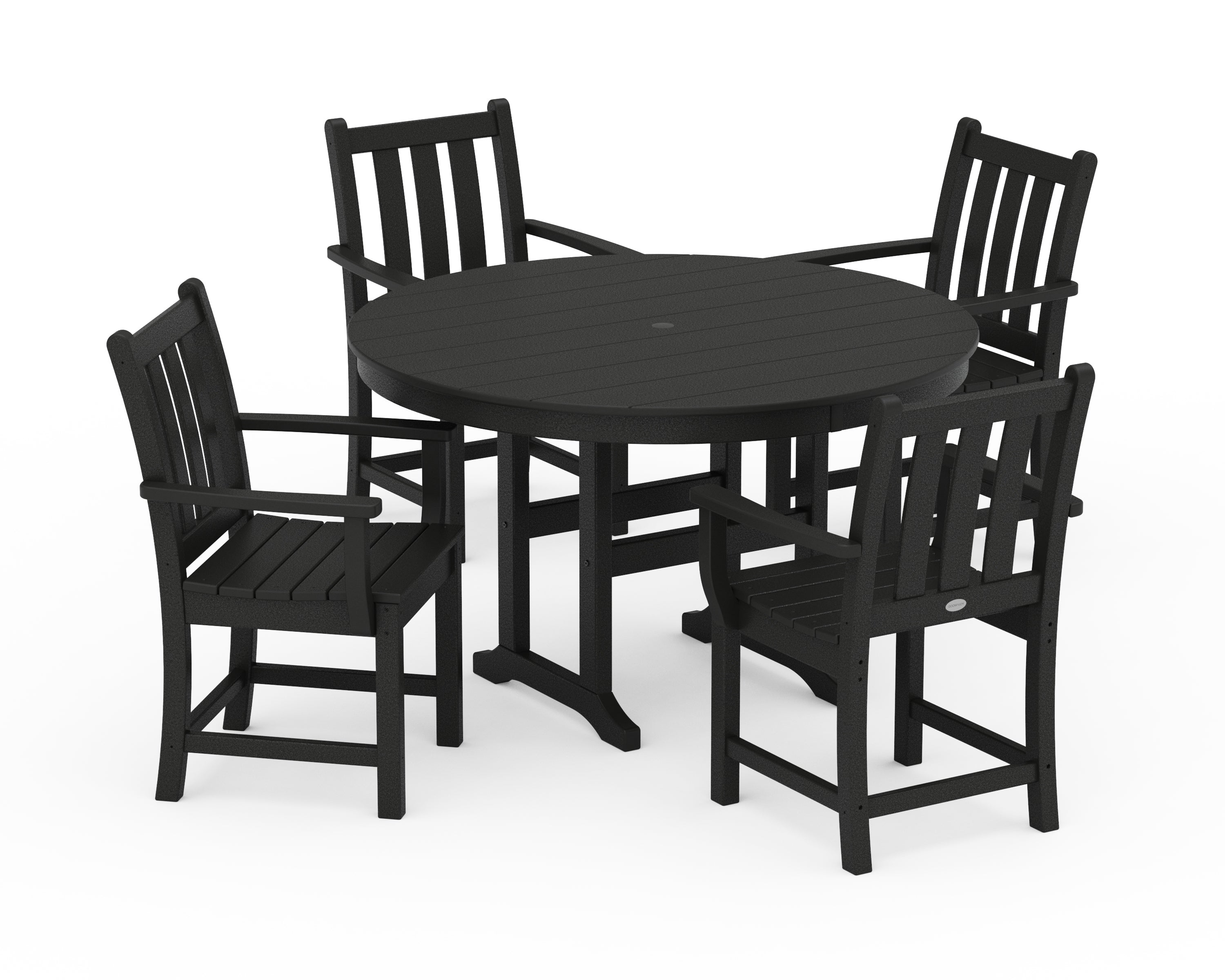 Traditional Garden 5-Piece Round Farmhouse Dining Set