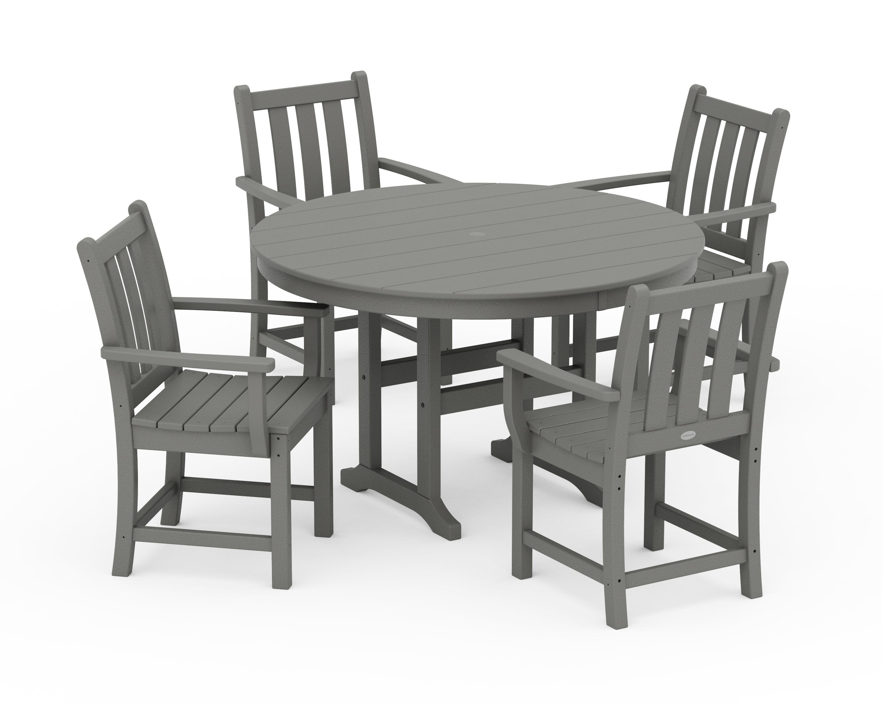 Traditional Garden 5-Piece Round Farmhouse Dining Set 1