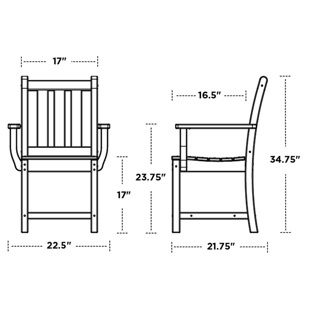 Traditional Garden Dining Arm Chair 8