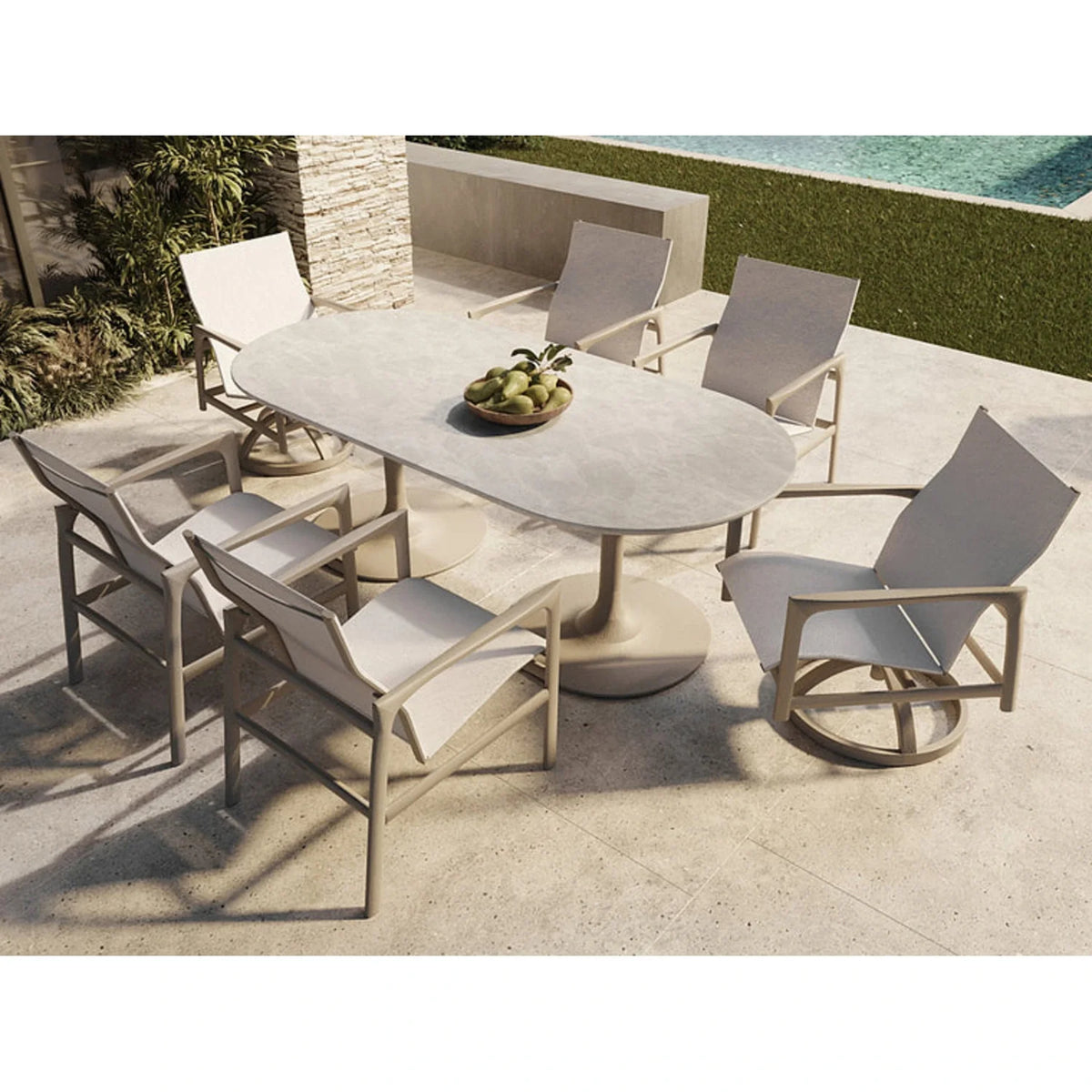 Tulip 84" Oval Dining Table 1