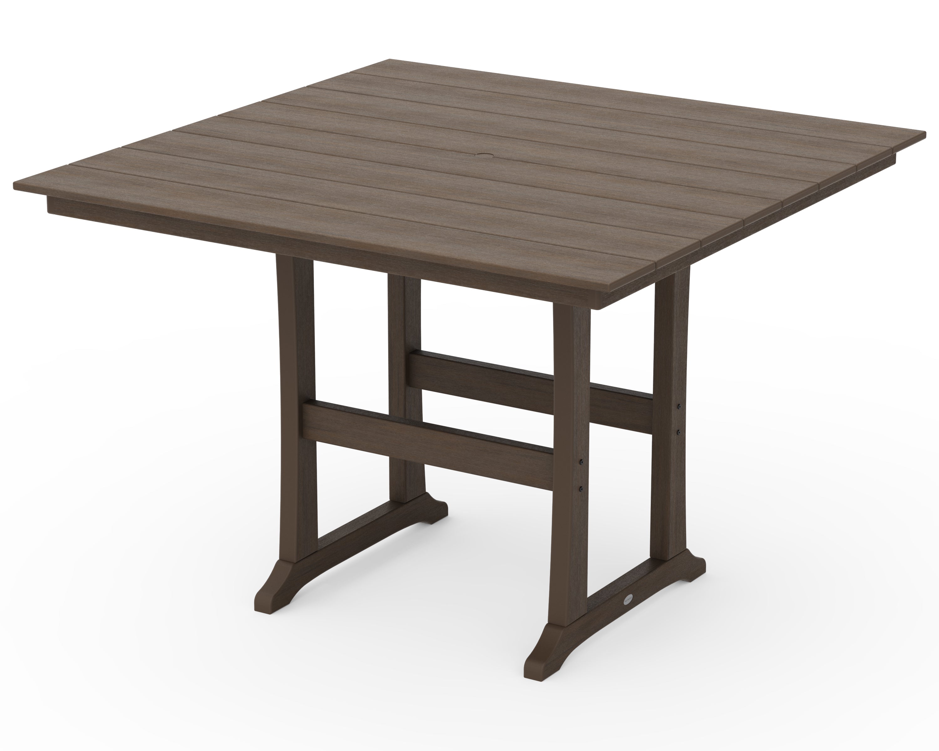 Farmhouse Trestle 59" Square Bar Table
