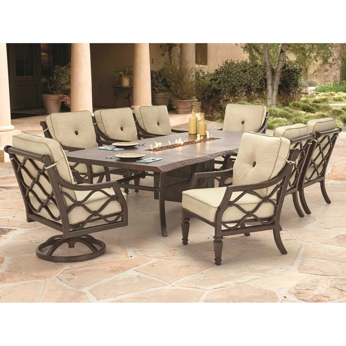 Villa Bianca Cushioned Dining Swivel Rocker 1