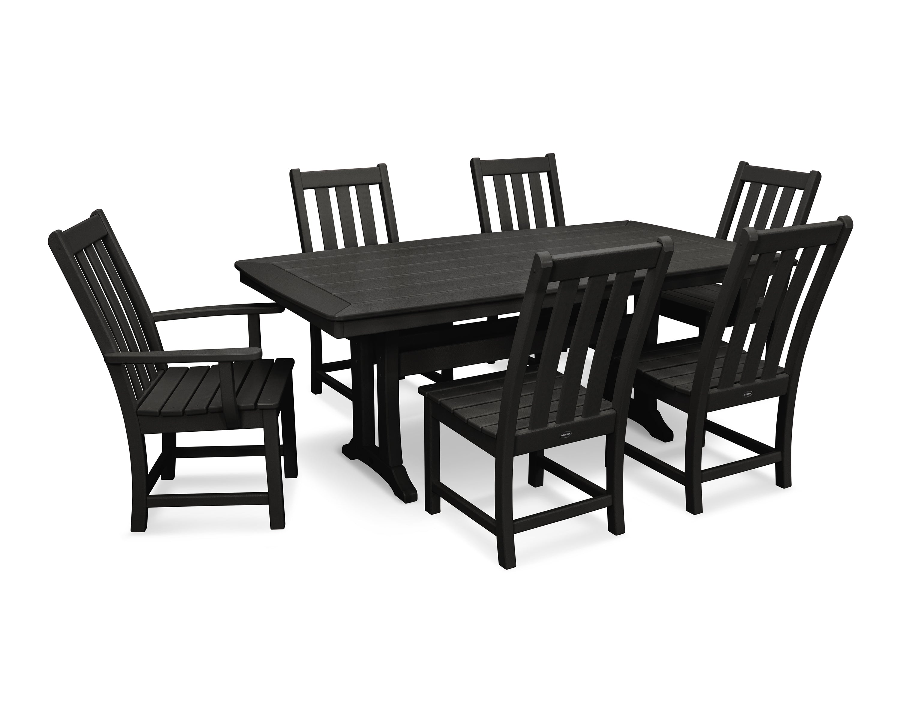 Vineyard 7-Piece Dining Set with Trestle Legs