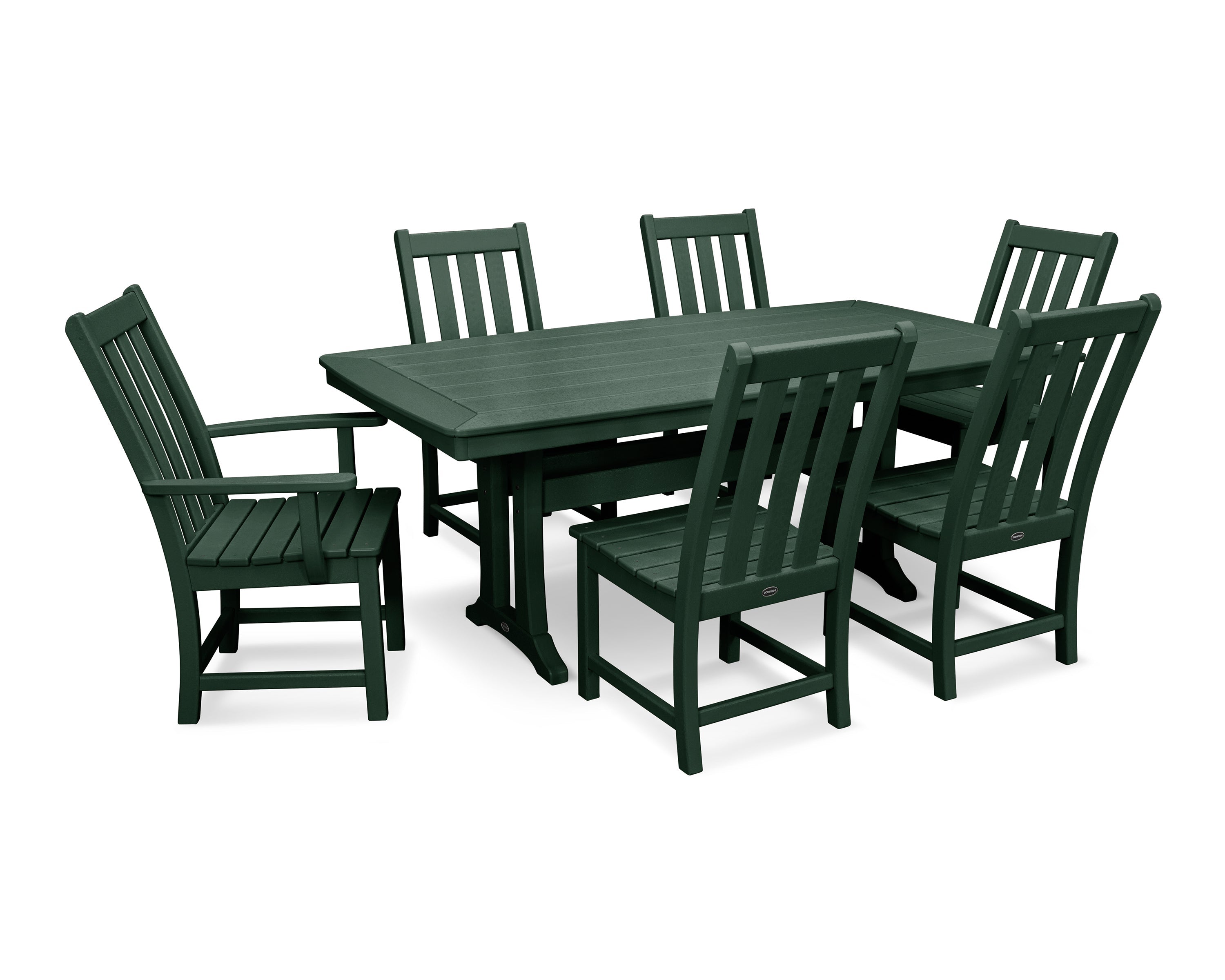 Vineyard 7-Piece Dining Set with Trestle Legs 2