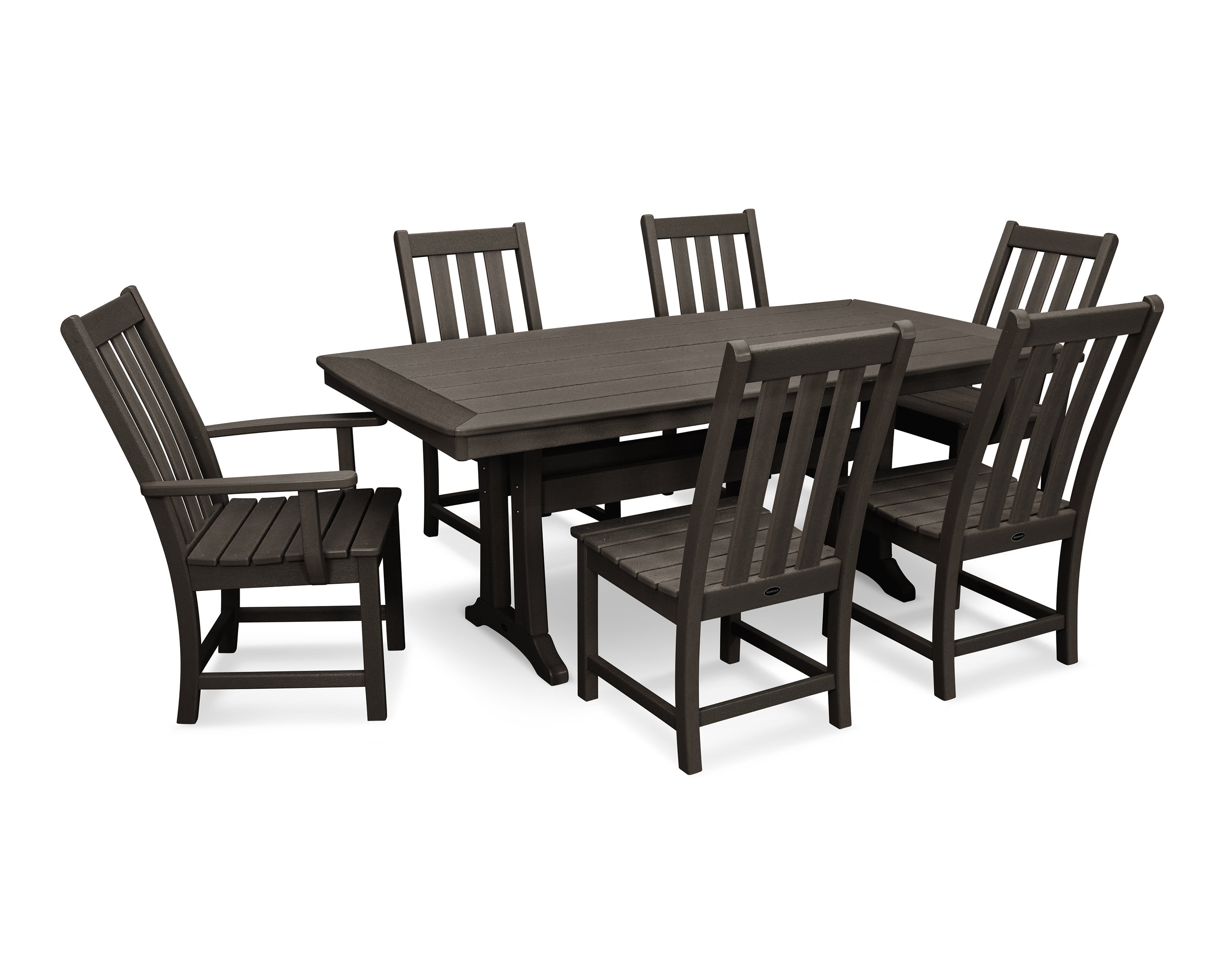 Vineyard 7-Piece Dining Set with Trestle Legs 7