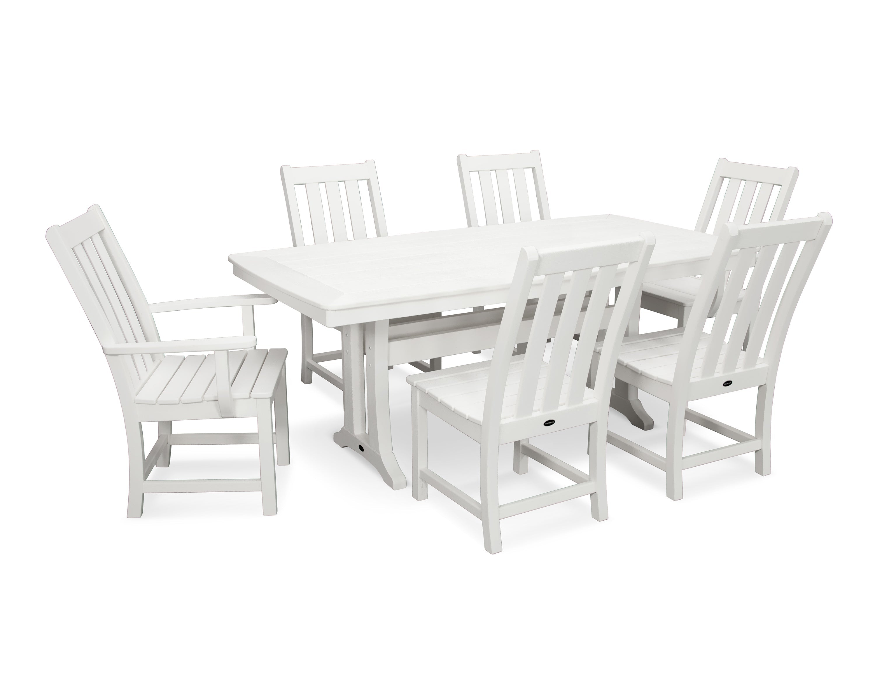 Vineyard 7-Piece Dining Set with Trestle Legs 6