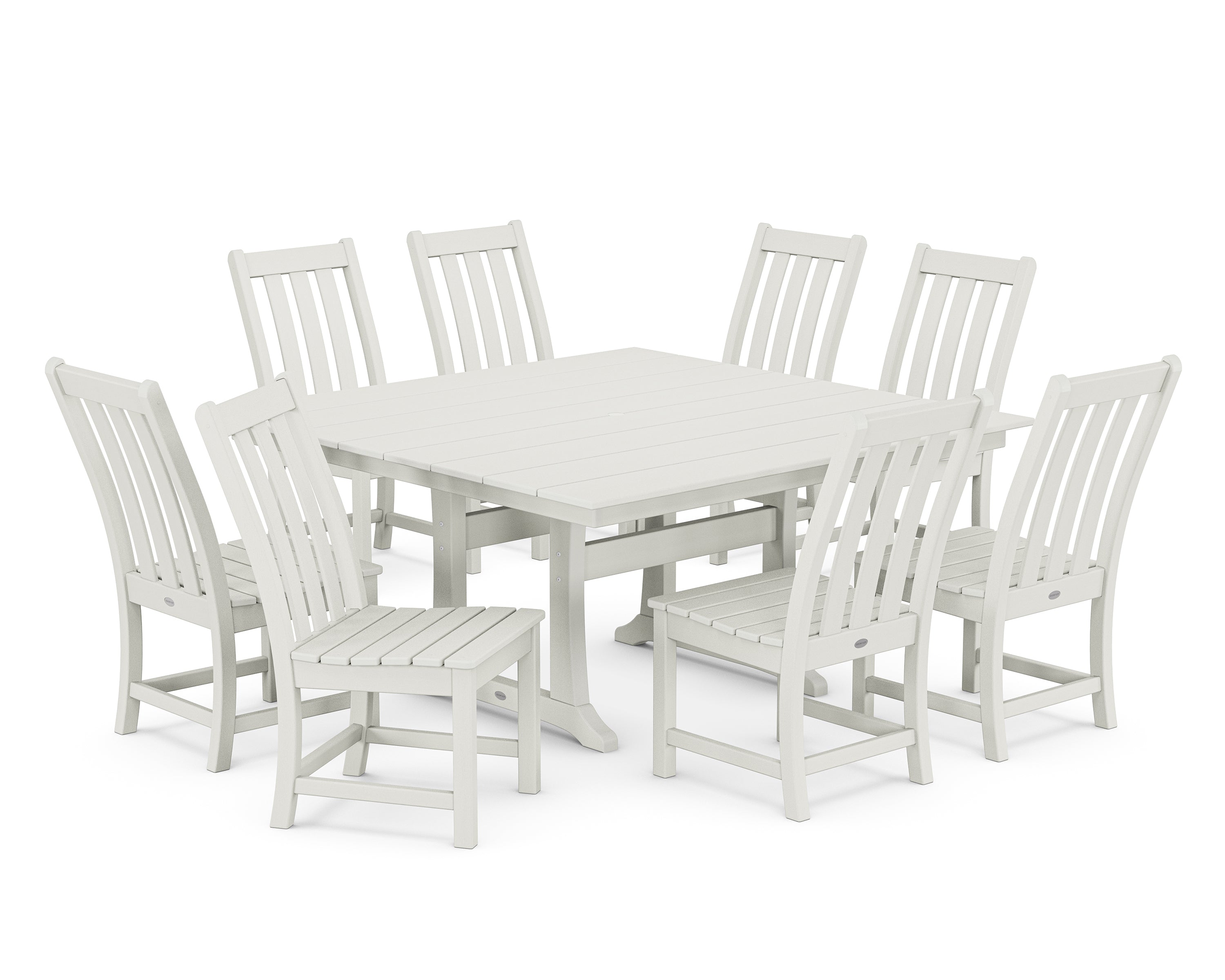 Vineyard 9-Piece Farmhouse Trestle Dining Set 9