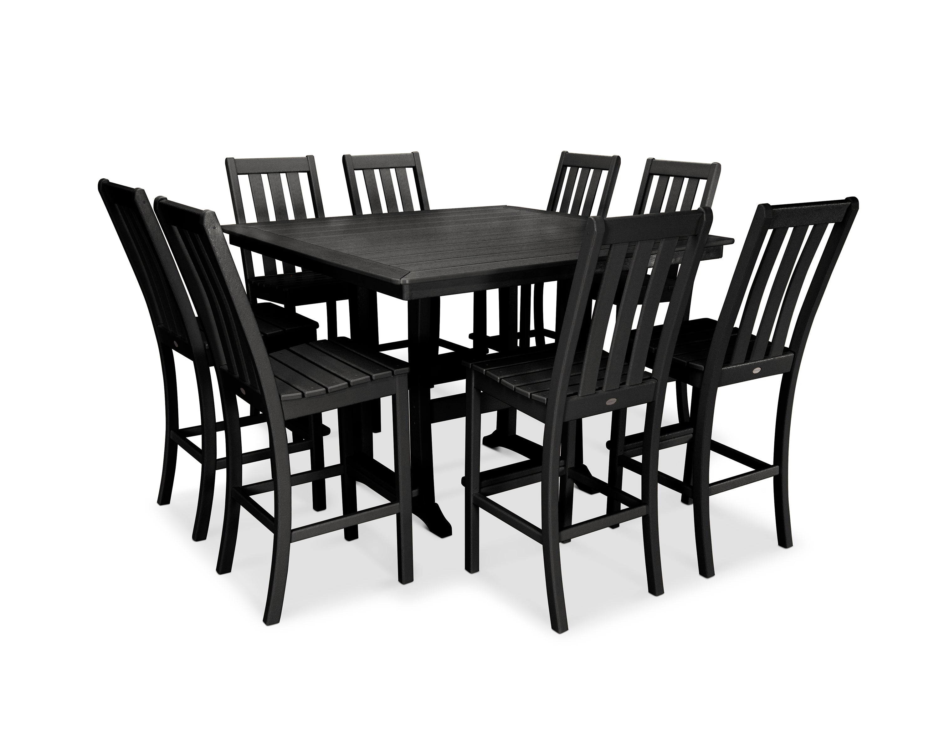 Vineyard 9-Piece Nautical Trestle Bar Set