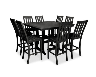 Vineyard 9-Piece Nautical Trestle Bar Set