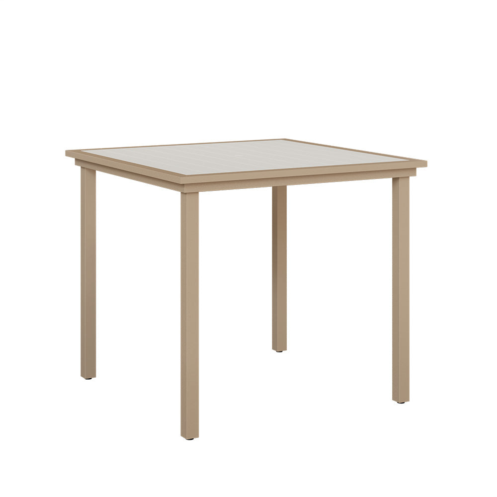 Vida 44" Poly Square Bar Table with Umbrella Hole