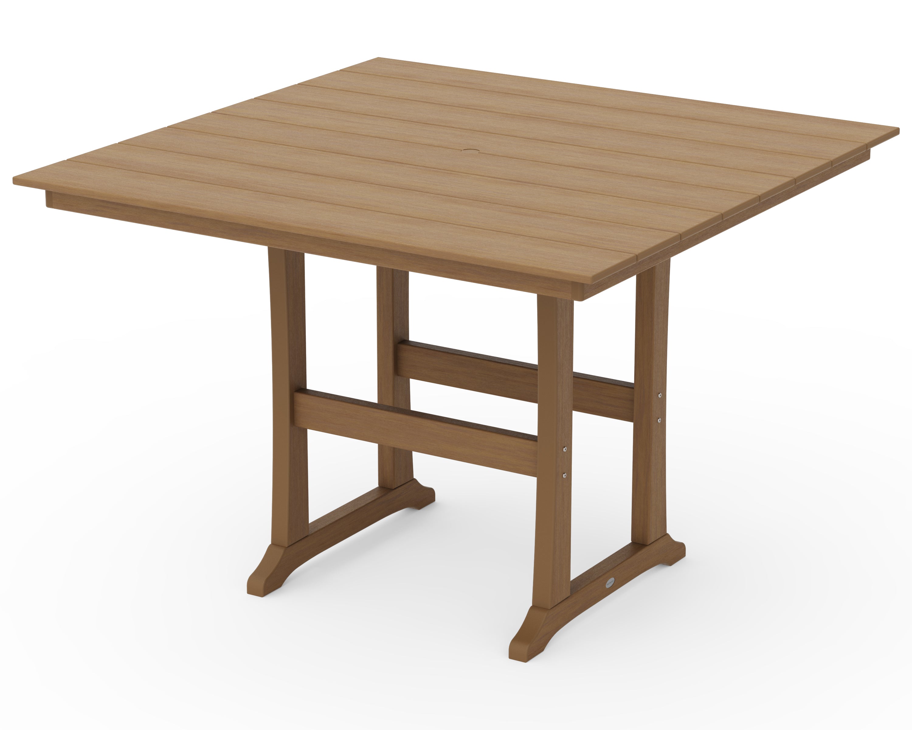 Farmhouse Trestle 59" Square Bar Table