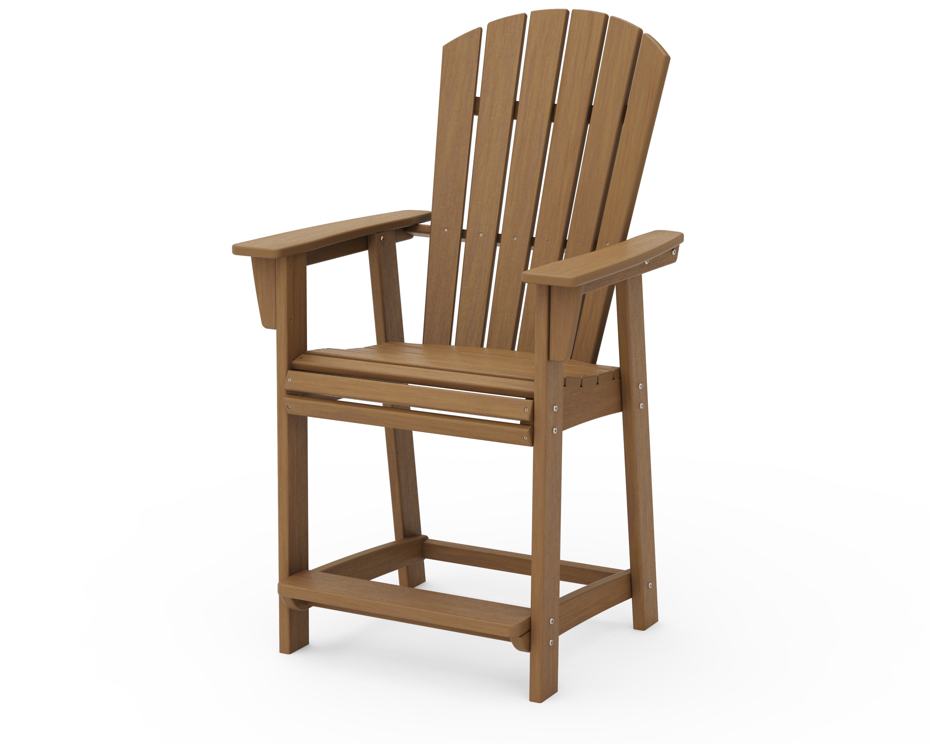 Nautical Curveback Adirondack Counter Arm Chair