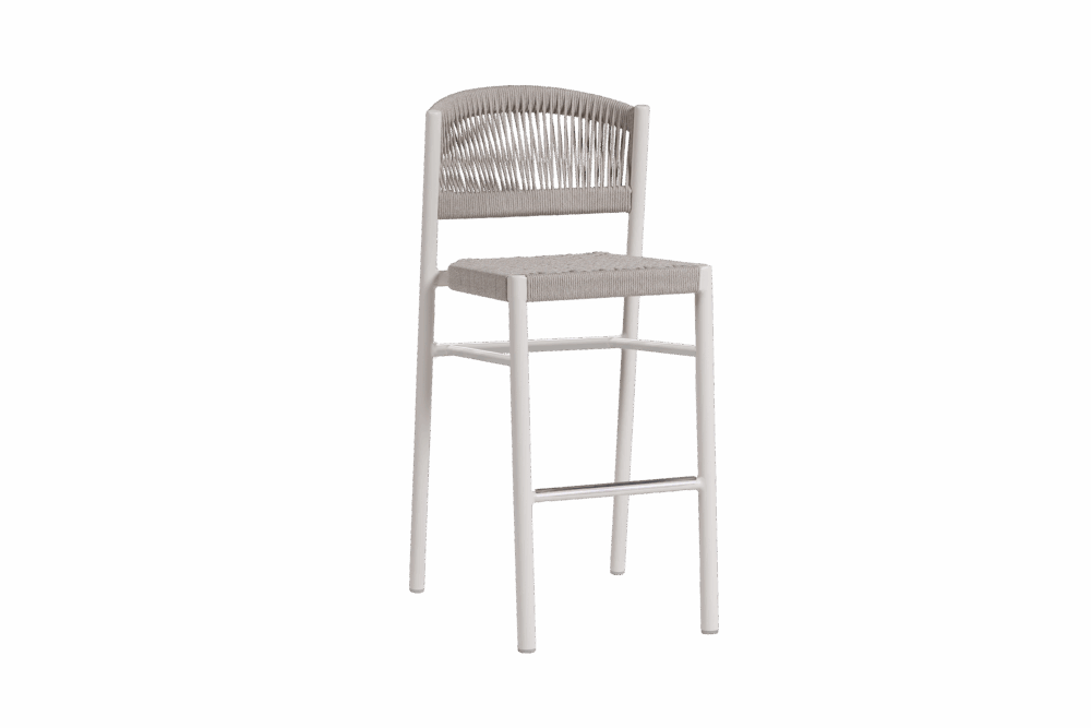 Naples Bar Chair without Arm - Oat Milk/White