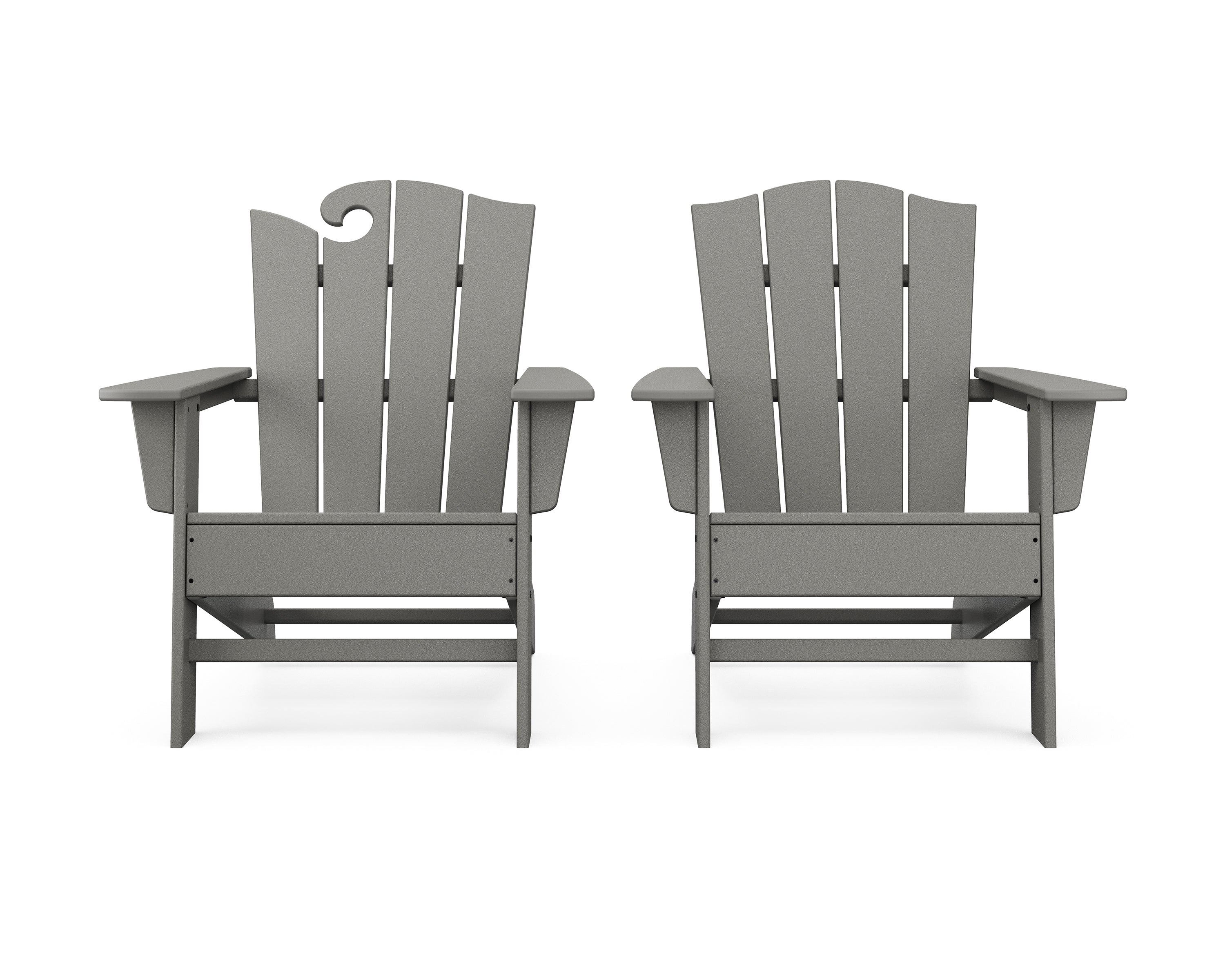 Wave 2-Piece Adirondack Chair Set with The Crest Chair 1