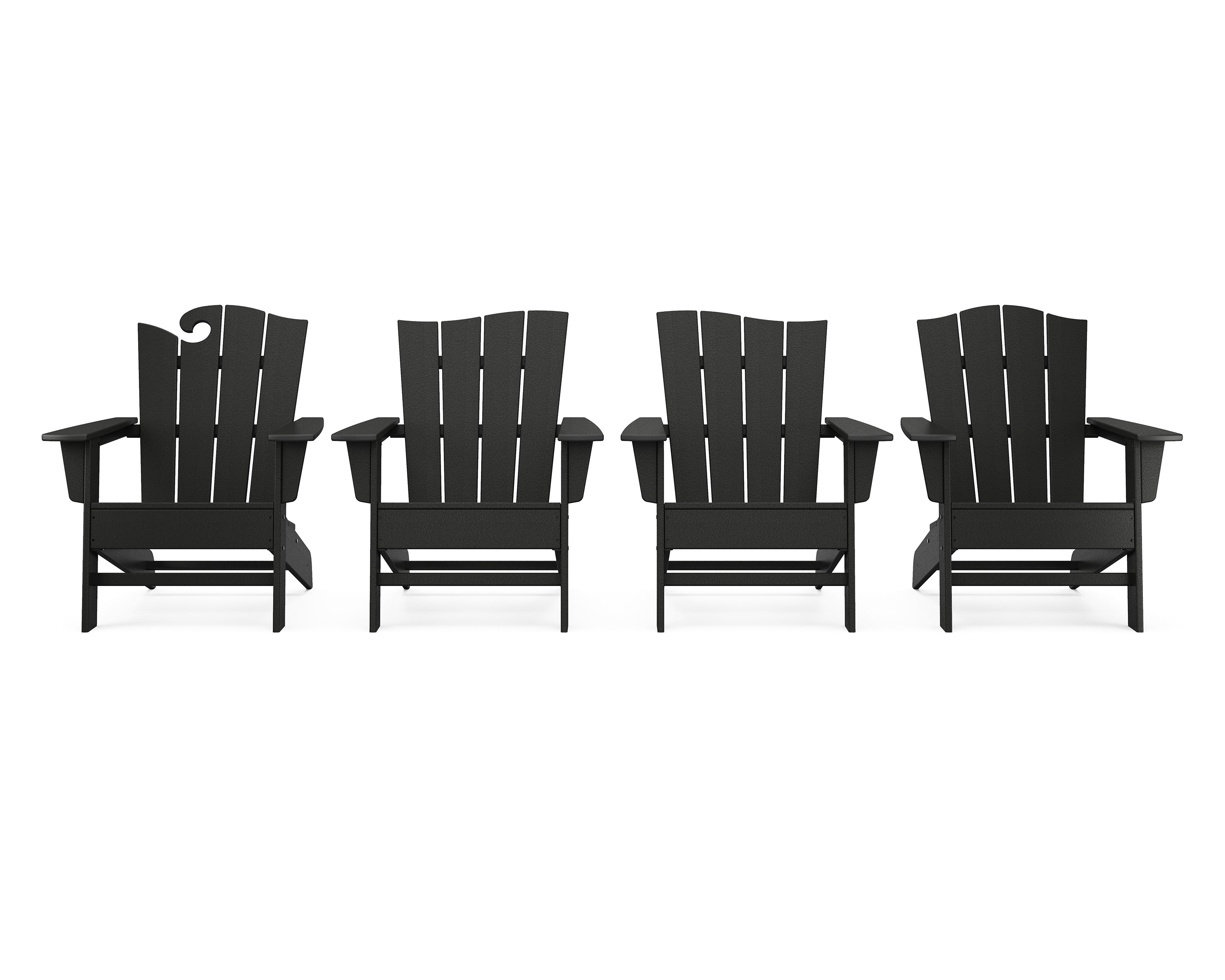 Wave 4-Piece Adirondack Chair Set