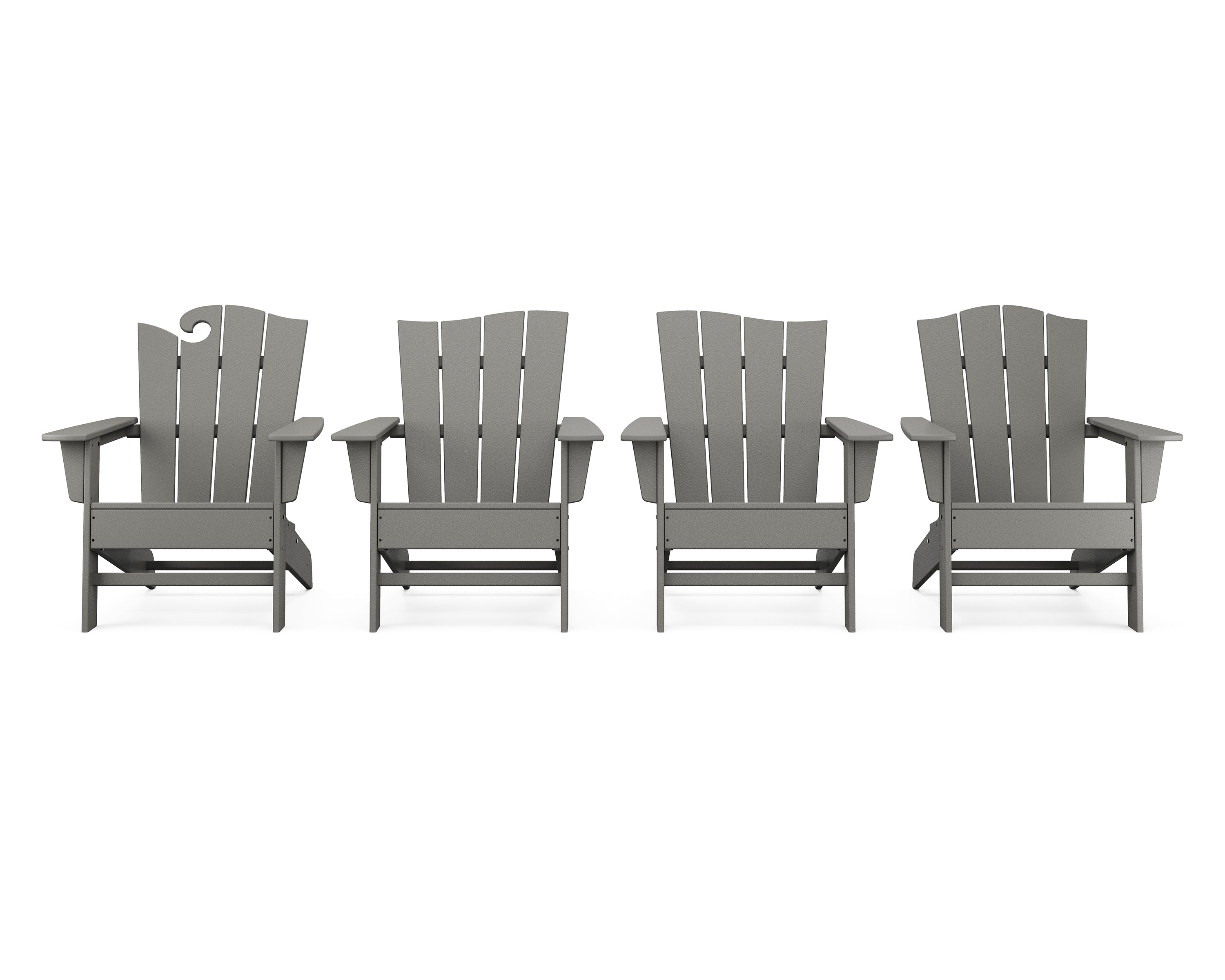 Wave 4-Piece Adirondack Chair Set 1