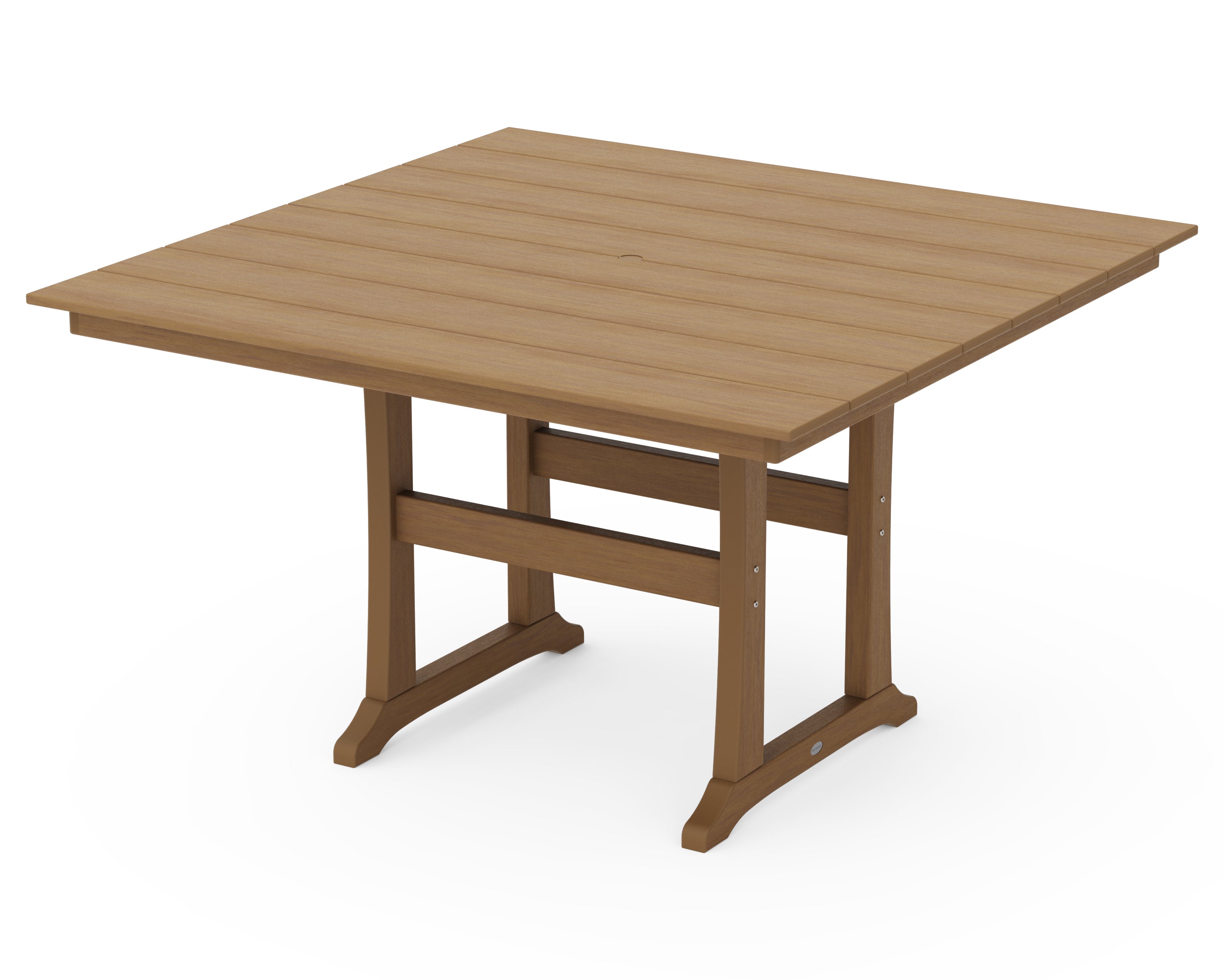 Farmhouse Trestle 59" Square Counter Table