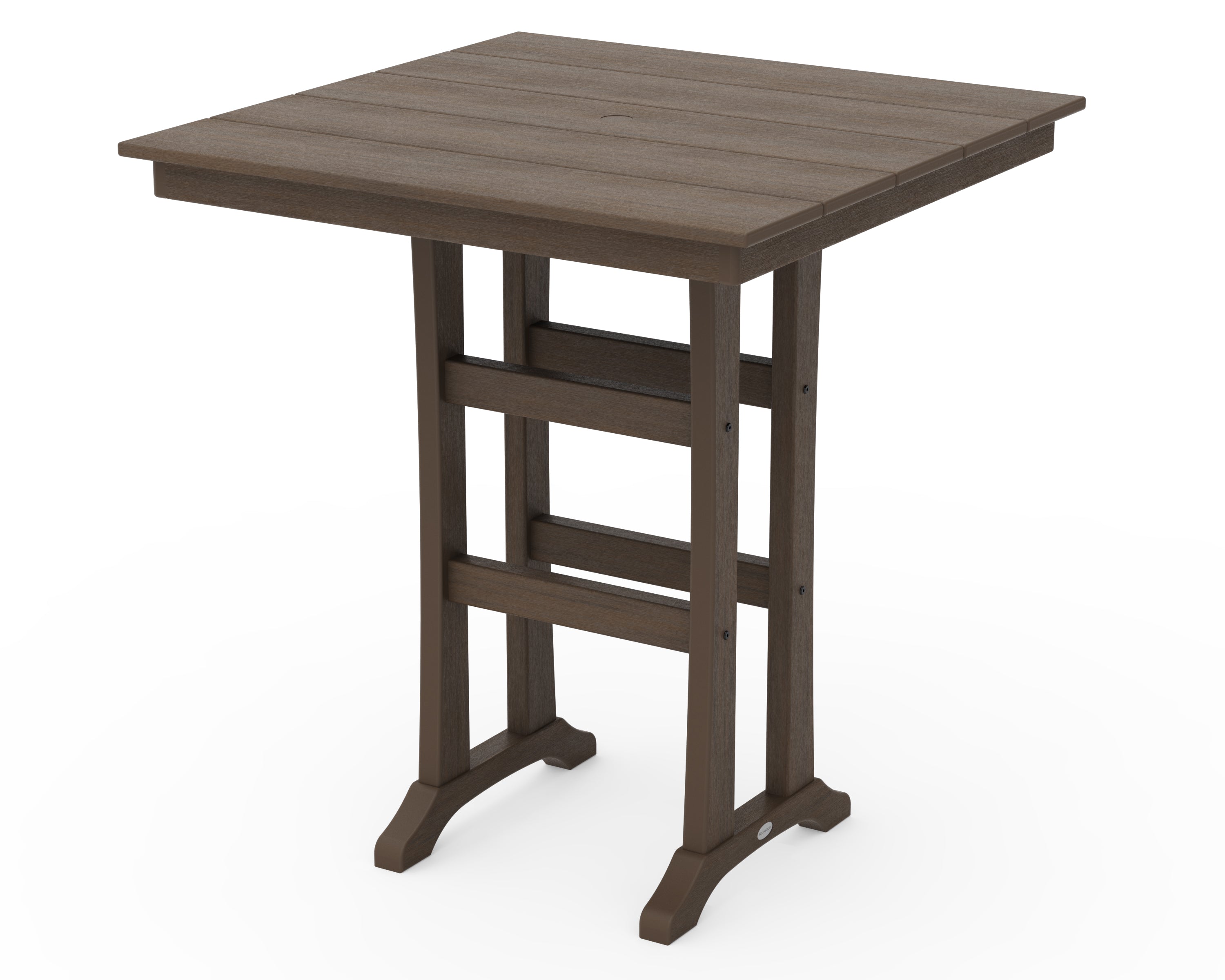 Farmhouse Trestle 37" Square Bar Table