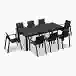 Silo Side View for Lift Classic 8 Seat Rectangular Dining Set - Black/Black LIFT-BK-SET560 By Harmonia Living