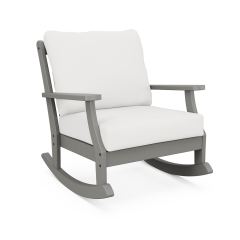 Black Finish with Grey Mist Fabric