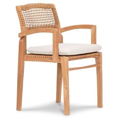Silo 45 View for Sands Dining Arm Chair - Canvas Natural HL-SNDS-SD-DAC By Harmonia Living
