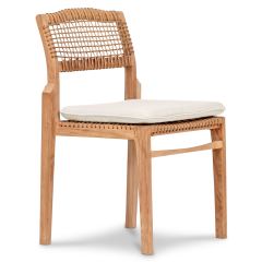 Canvas Natural Sands Teak Dining Side Chair HL-SNDS-SD-DSC by Harmonia Living