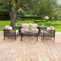Jax Cushion 4-Seater Loveseat Set by Woodard