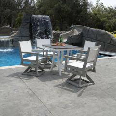 Mayhew Sling 4-Seat Swivel Square Dining Set by Berlin Gardens
