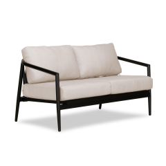 Silo 45 View for Olio Loveseat - Black/Carbon - Cast Silver OLIO-BK-CO-LS By Harmonia Living