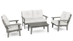 Lakeside Deep Seating 4-Piece Loveseat Set - Seats 4 PWS520-2 by Polywood