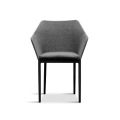 Silo Front View for Tailor Dining Chair - Black TA-BK-DAC-CO By Harmonia Living