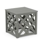 Country Living Wovendale Accent Table w/ Umbrella Hole CLCT4P233U by POLYWOOD