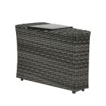 Portfino Wedge End Table w/ Aluminum Tray FN45006 by Ratana