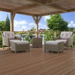 Carlisle 2-Seat Lounge Chair Ottoman Chat Set