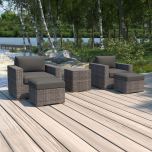 Dune 5 Piece Club Chair Set HL-DUNE-DW-5CC by Harmonia Living